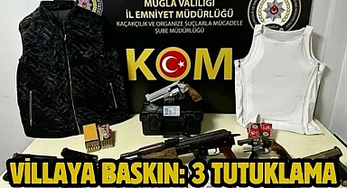 Villaya baskın: 3 tutuklama