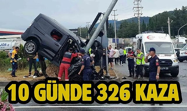 10 Günde 326 Kaza