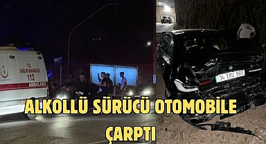 Alkollü Sürücü Otomobile Çarptı