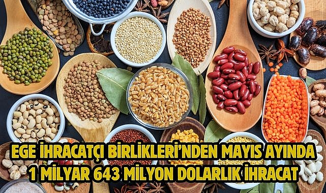 Ege İhracatçı Birlikleri'nden mayıs ayında 1 milyar 643 milyon dolarlık ihracat
