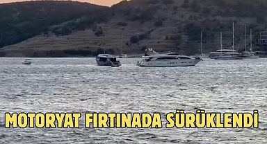 Motoryat Fırtınada Sürüklendi