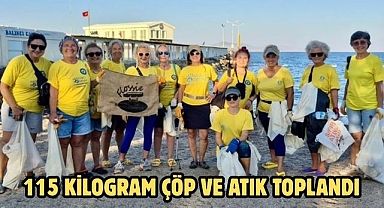 115 kilogram çöp ve atık toplandı