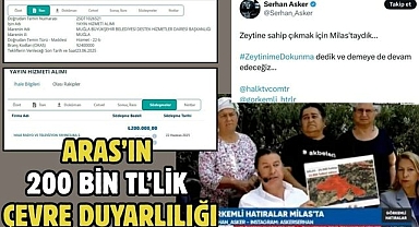 Aras’ın 200 Bin TL’lik Çevre Duyarlılığı