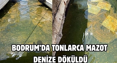 Bodrum’da Tonlarca Mazot Denize Döküldü