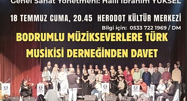 Bodrumlu Müzikseverlere Türk Musikisi Derneğinden Davet