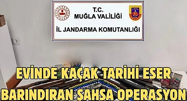 Evinde kaçak tarihi eser barındıran şahsa operasyon