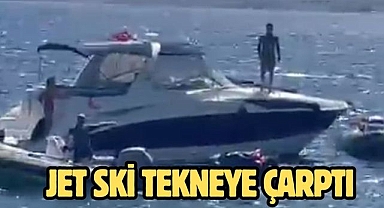 Jet Ski Tekneye Çarptı