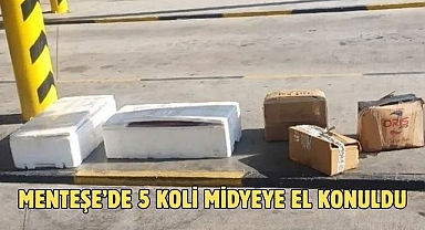 MENTEŞE’DE 5 KOLİ MİDYEYE EL KONULDU