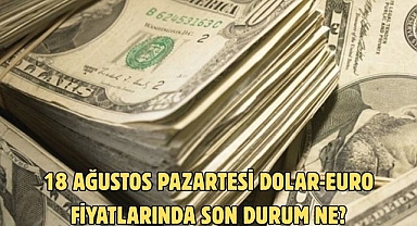 18 AĞUSTOS PAZARTESİ DOLAR-EURO FİYATLARINDA SON DURUM NE?