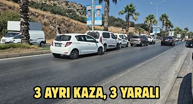 3 ayrı kaza, 3 Yaralı