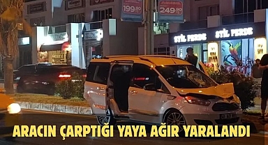 Aracın Çarptığı Yaya Ağır Yaralandı