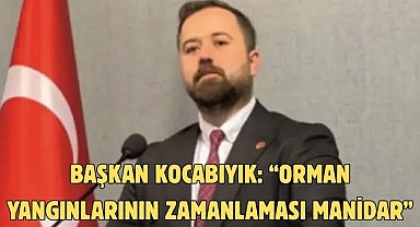 Başkan Kocabıyık: “Orman Yangınlarının Zamanlaması Manidar”