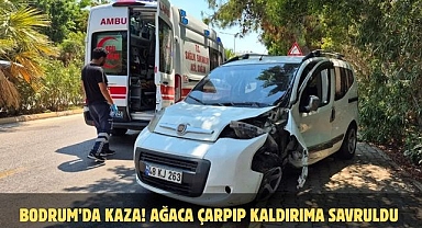 BODRUM’DA KAZA! AĞACA ÇARPIP KALDIRIMA SAVRULDU