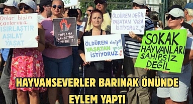 Hayvanseverler Barınak Önünde Eylem Yaptı 