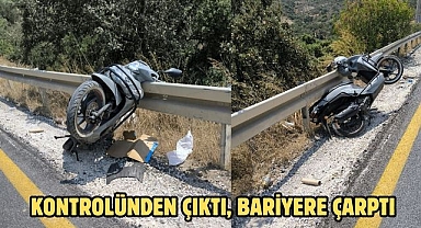 Kontrolünden Çıktı, Bariyere Çarptı