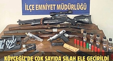 Köyceğiz’de çok sayıda silah ele geçirildi