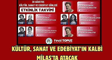 KÜLTÜR, SANAT VE EDEBİYAT’IN KALBİ MİLAS’TA ATACAK