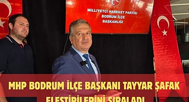 MHP Bodrum İlçe Başkanı Tayyar Şafak Eleştirilerini Sıraladı
