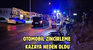 Otomobil zincirleme kazaya neden oldu