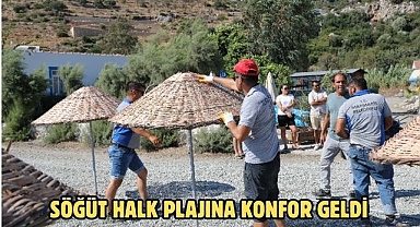 SÖĞÜT HALK PLAJINA KONFOR GELDİ