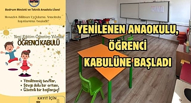 Yenilenen Anaokulu, Öğrenci Kabulüne Başladı