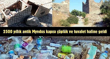 2500 yıllık antik Myndos kapısı çöplük ve tuvalet haline geldi