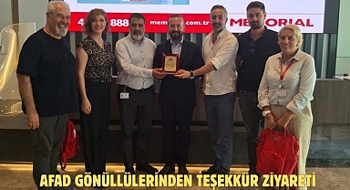AFAD Gönüllülerinden Teşekkür Ziyareti