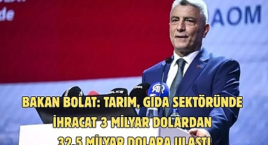 Bakan Bolat: Tarım, gıda sektöründe ihracat 3 milyar dolardan 32,5 milyar dolara ulaştı