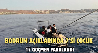 Bodrum Açıklarında 7’si Çocuk 17 Göçmen Yakalandı
