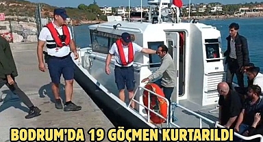 Bodrum’da 19 Göçmen Kurtarıldı