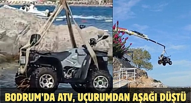 BODRUM’DA ATV, UÇURUMDAN AŞAĞI DÜŞTÜ