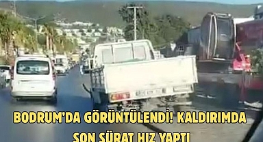 Bodrum’da Görüntülendi! Kaldırımda Son Sürat Hız Yaptı