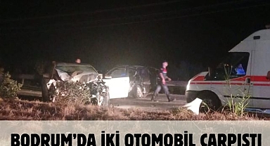 Bodrum’da İki Otomobil Çarpıştı