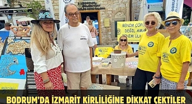 Bodrum’da izmarit kirliğine dikkat çektiler