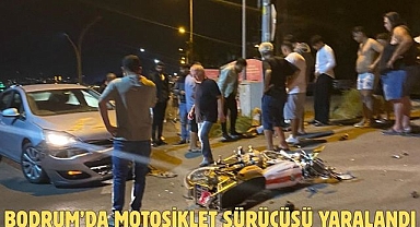 Bodrum’da Motosiklet Sürücüsü Yaralandı
