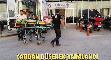 Çatıdan Düşerek Yaralandı