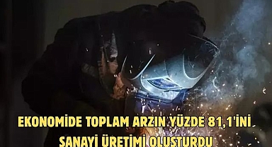 Ekonomide toplam arzın yüzde 81,1'ini sanayi üretimi oluşturdu