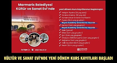 KÜLTÜR VE SANAT EVİ’NDE YENİ DÖNEM KURS KAYITLARI BAŞLADI