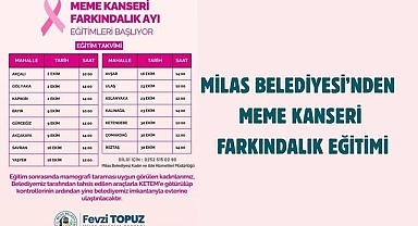 MİLAS BELEDİYESİ’NDEN MEME KANSERİ FARKINDALIK EĞİTİMİ