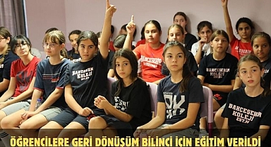Öğrencilere geri dönüşüm bilinci için eğitim verildi