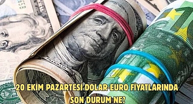20 EKİM PAZARTESİ DOLAR-EURO FİYATLARINDA SON DURUM NE?