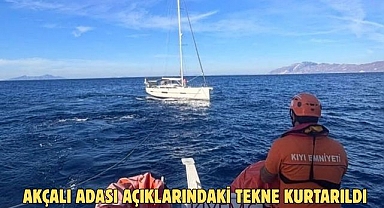 AKÇALI ADASI AÇIKLARINDAKİ TEKNE KURTARILDI