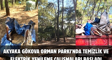 Akyaka Gökova Orman Parkı’nda Temizlik ve Elektrik Yenileme Çalışmaları Başladı