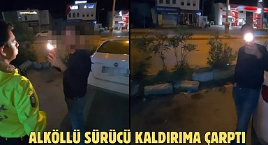 ALKÖLLÜ SÜRÜCÜ KALDIRIMA ÇARPTI