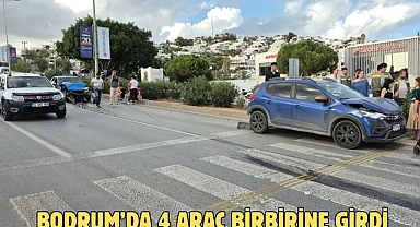 Bodrum’da 4 Araç Birbirine Girdi