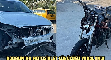 Bodrum’da Motosiklet Sürücüsü Yaralandı