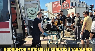 Bodrum’da Motosiklet Sürücüsü Yaralandı 