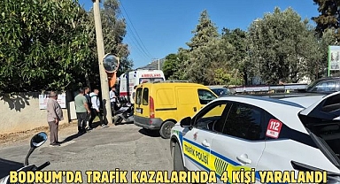 Bodrum’da Trafik Kazalarında 4 Kişi Yaralandı