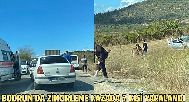 Bodrum’da Zincirleme Kazada 7 Kişi Yaralandı