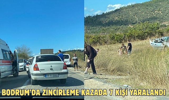 Bodrum’da Zincirleme Kazada 7 Kişi Yaralandı